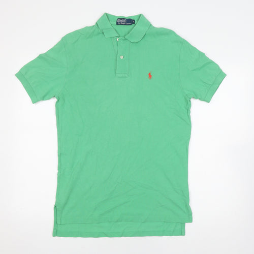 Polo Ralph Lauren Men's Green Polo Shirt, Size S, Short Sleeve