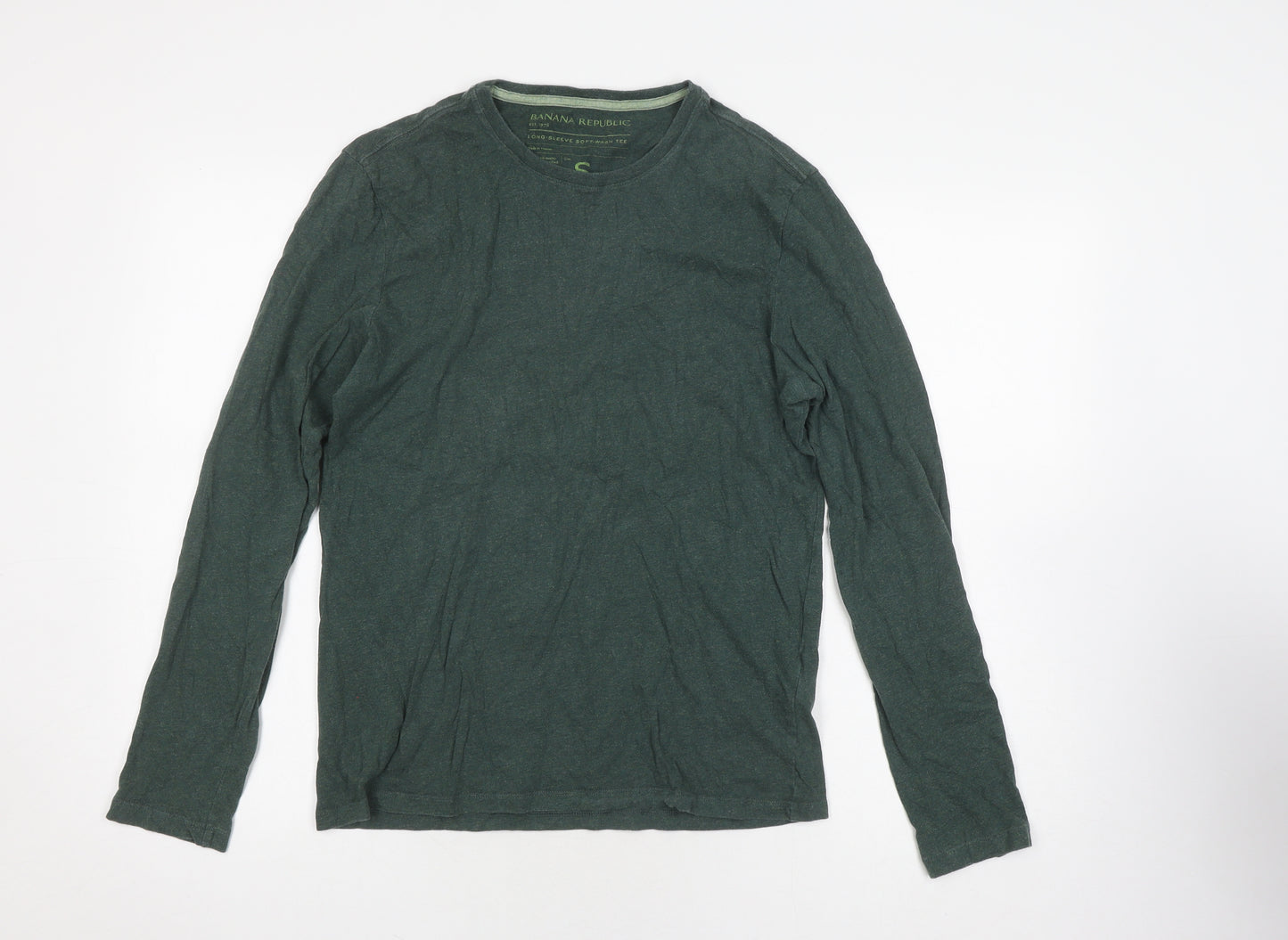 Banana Republic Men's Green Long Sleeve Tee S