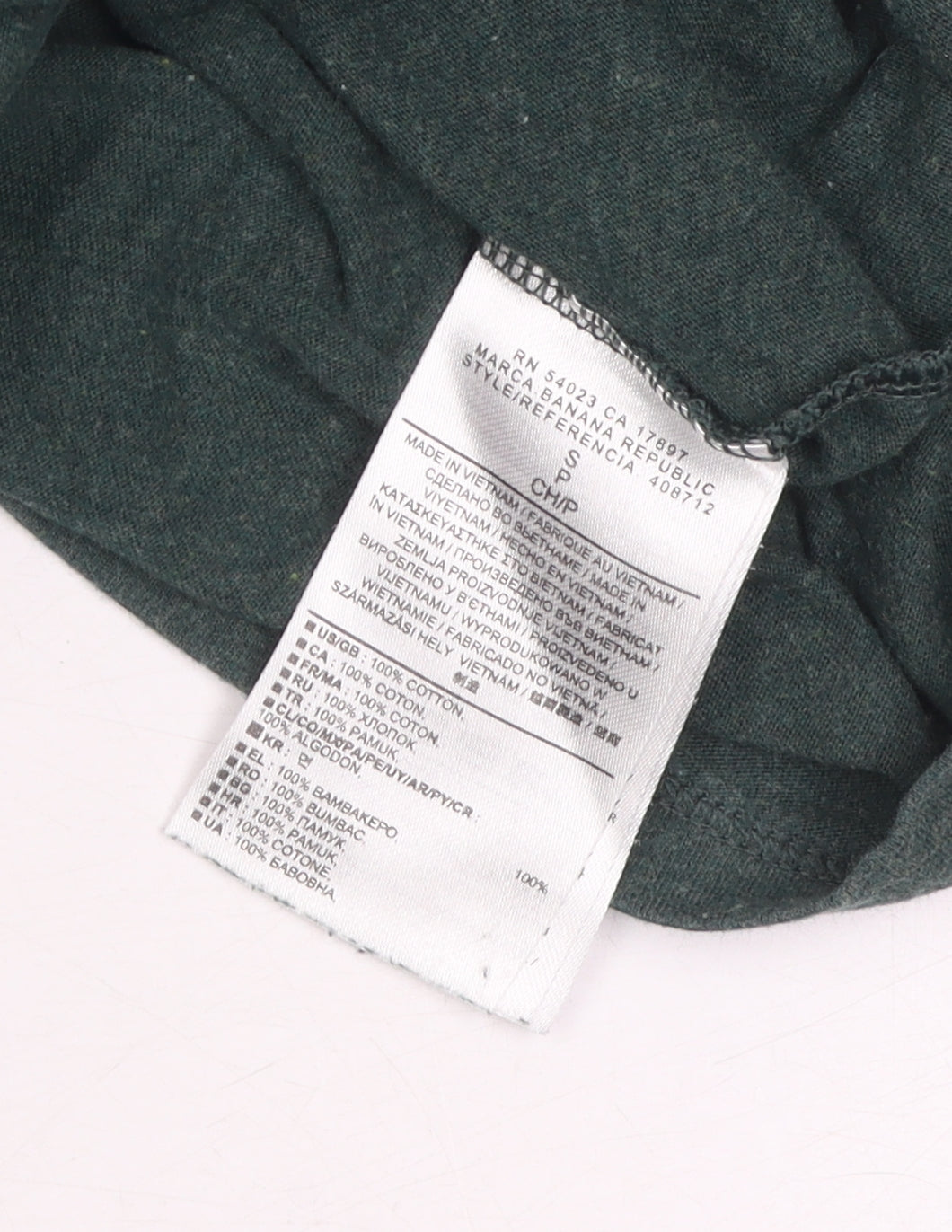 Banana Republic Men's Green Long Sleeve Tee S