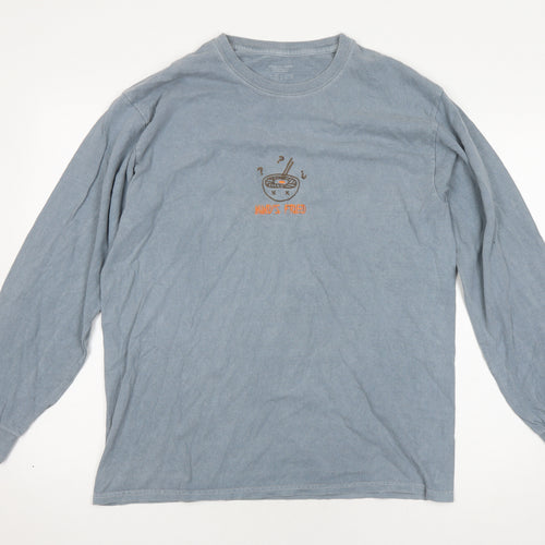 Urban Outfitters Blue Long Sleeve Crew Neck Shirt M