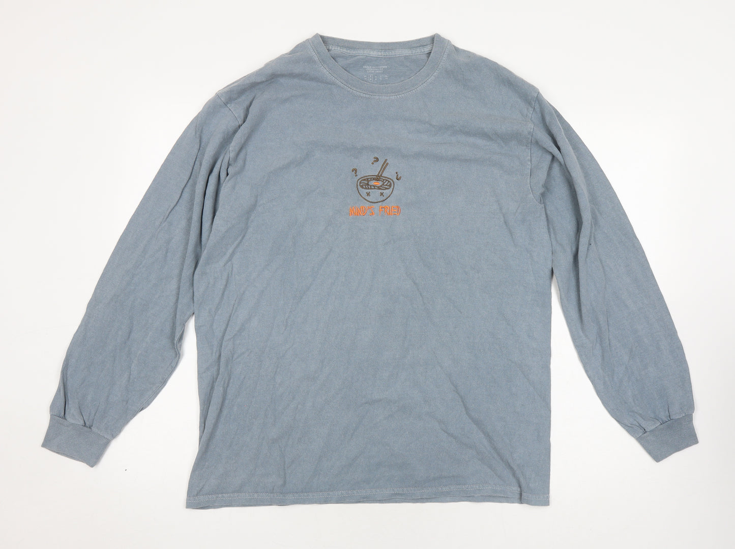 Urban Outfitters Blue Long Sleeve Crew Neck Shirt M
