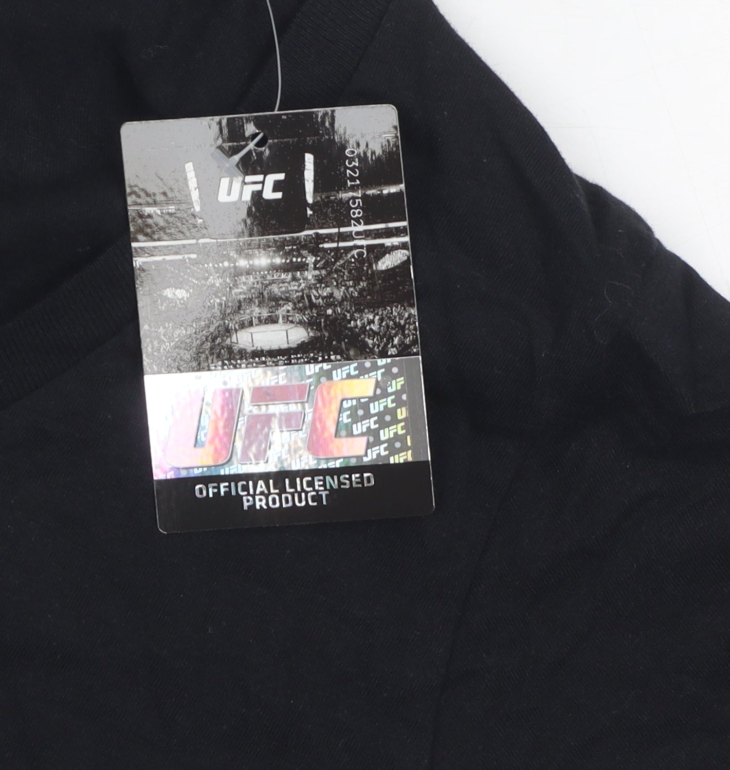 UFC Black Women's V-Neck T-Shirt S Casual