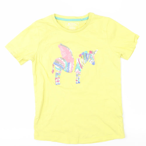 Mountain Warehouse Girls Yellow Unicorn T-Shirt 9-10 Years