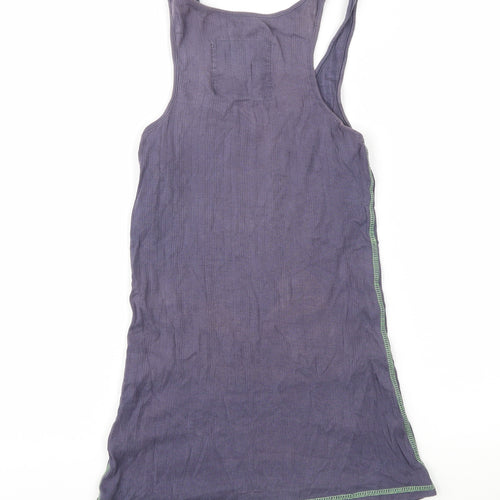 Jack Wills Women's Purple Tank - Size 10, 100% Cotton