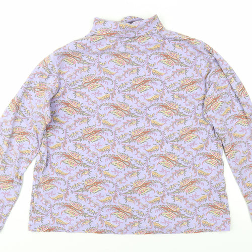 Lands' End Women's Multicoloured Paisley Turtleneck Tunic Size M