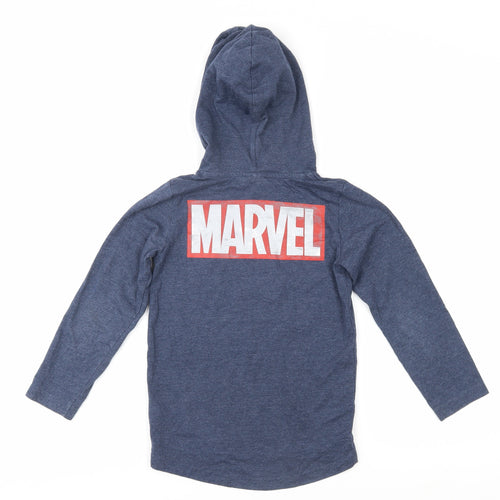 Marvel Boys Blue Pullover Hoodie by Next - Size 6 Years