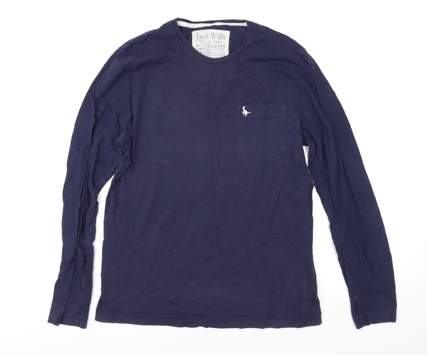 Jack Wills Men's Blue Long Sleeve Crew Neck T-Shirt S