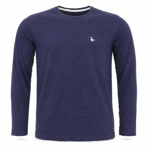 Jack Wills Men's Blue Long Sleeve Crew Neck T-Shirt S