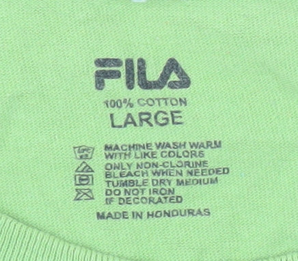 FILA Men's Green Large Graphic T-Shirt