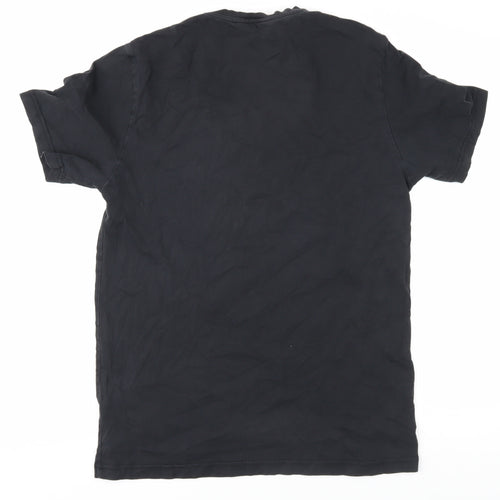 Original Penguin Men's Black T-Shirt, Size L, Logo Accent