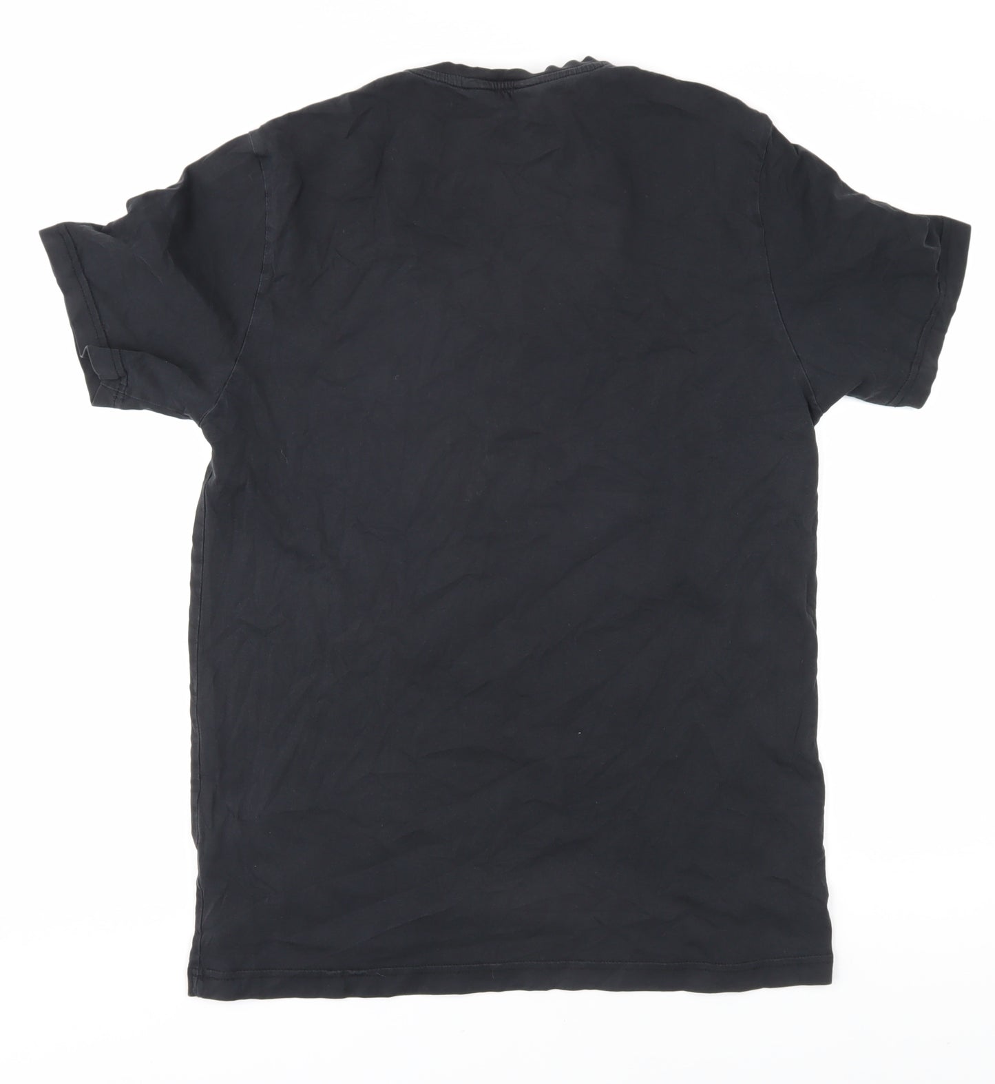 Original Penguin Men's Black T-Shirt, Size L, Logo Accent