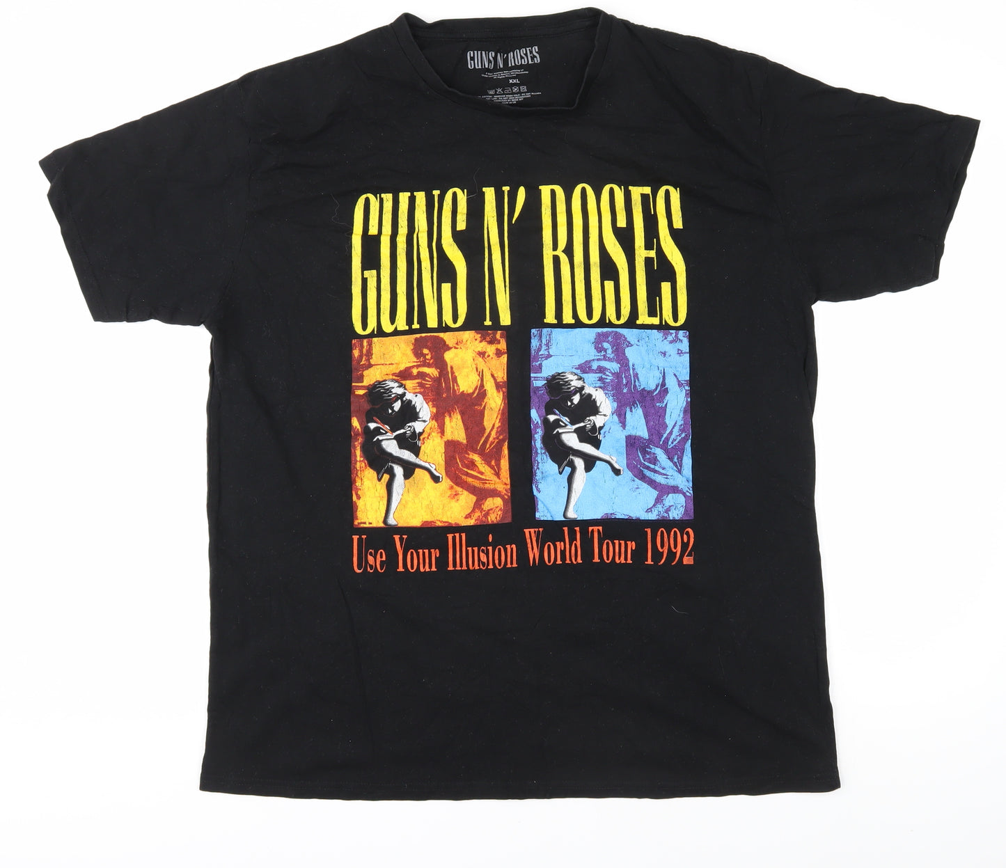 Guns N' Roses Men's Black Graphic T-Shirt 2XL