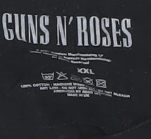 Guns N' Roses Men's Black Graphic T-Shirt 2XL