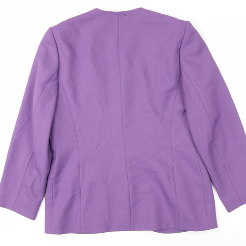 Eastex Women Purple Blazer Size 12 Lined Spring