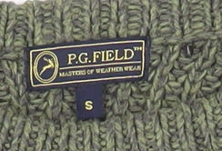 P.G. Field Men's Green Chunky Knit Pullover Jumper S