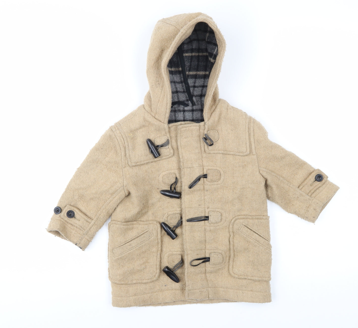 babyGap Beige Duffle Coat Unisex 18-24m Wool Blend