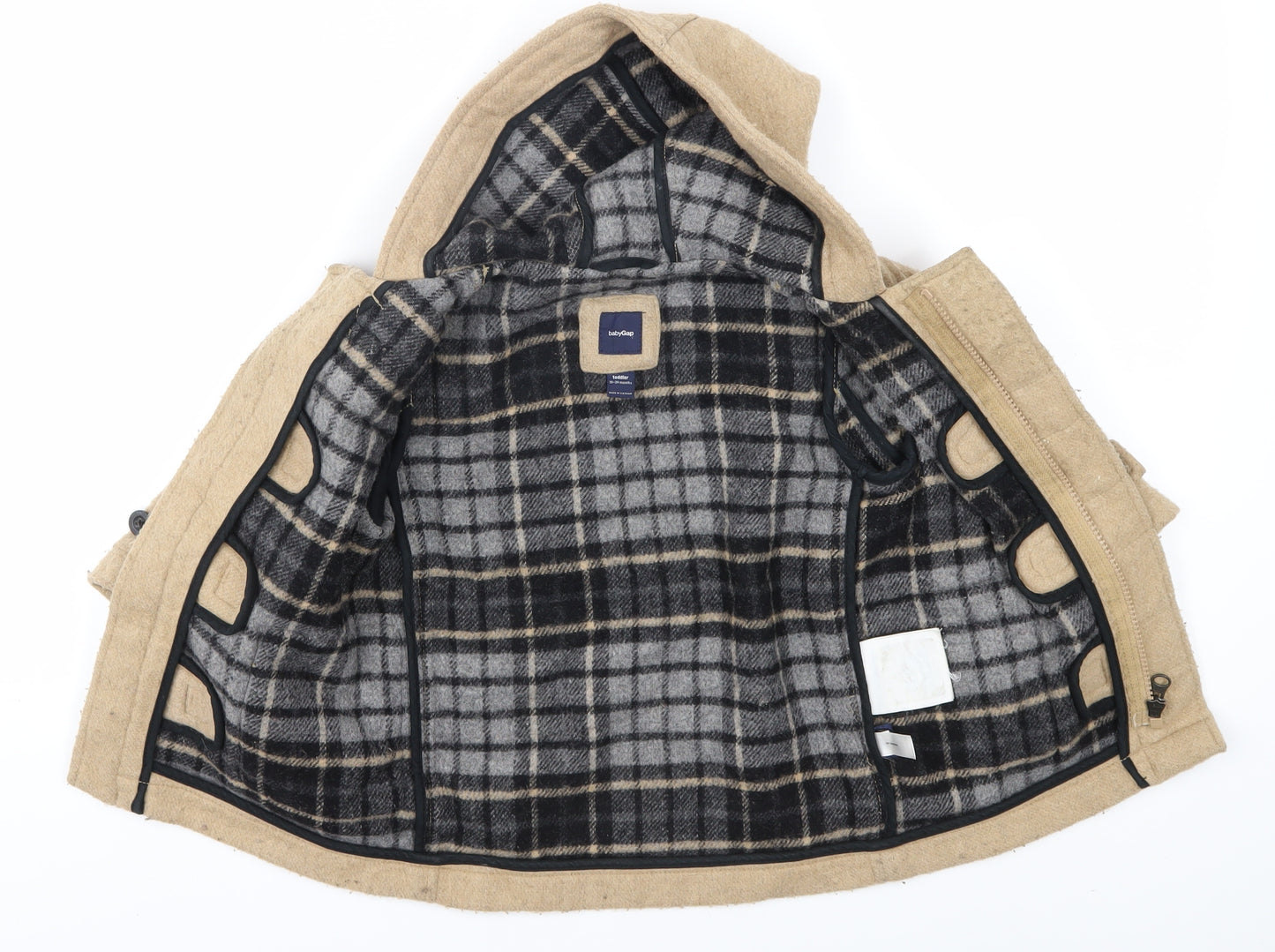 babyGap Beige Duffle Coat Unisex 18-24m Wool Blend