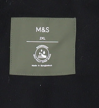 Marks and Spencer Men's Green 2XL Waterproof Parka Jacket