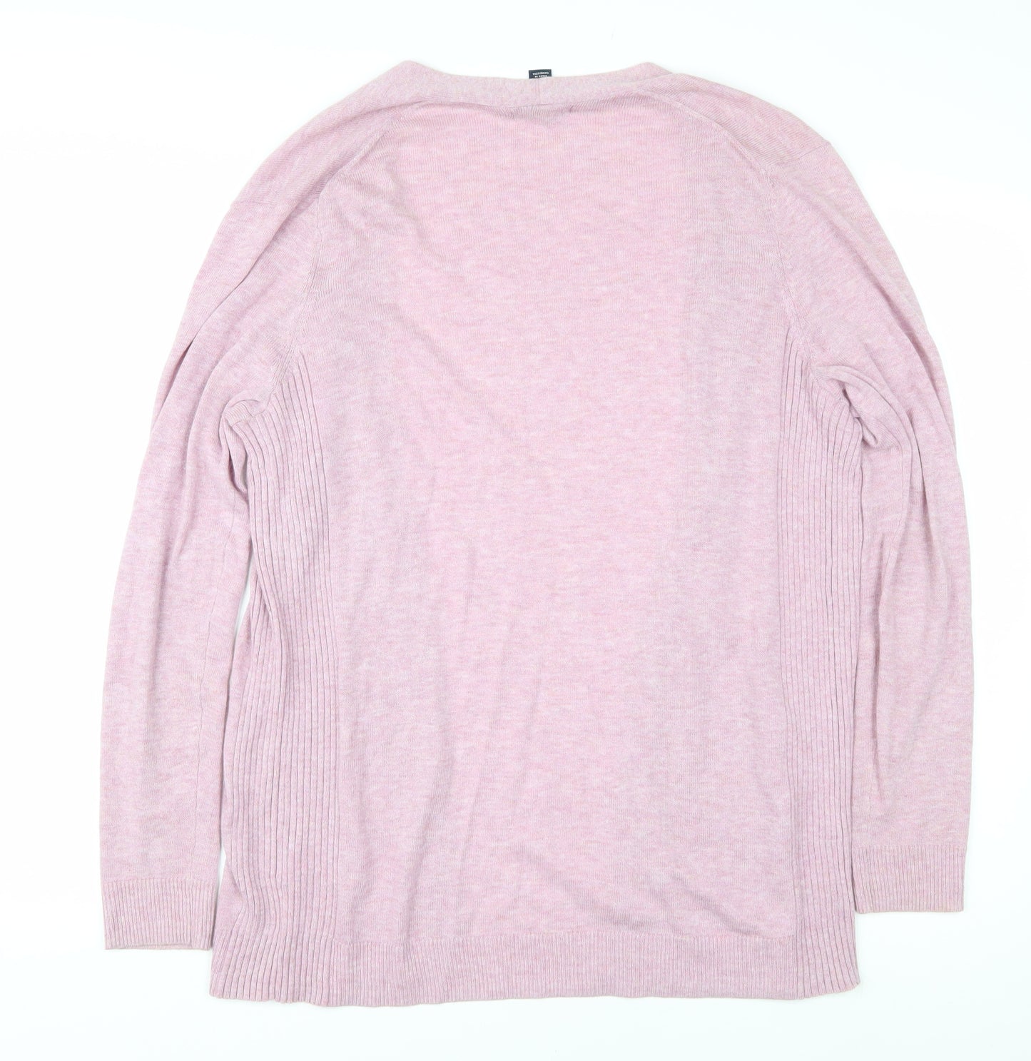 Gap Women’s Pink Cardigan, Size M, V-Neck Open-Knit