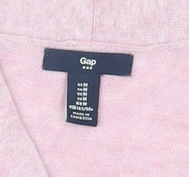 Gap Women’s Pink Cardigan, Size M, V-Neck Open-Knit