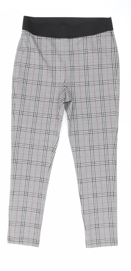 Marks and Spencer Women's Plaid Cropped Trousers, Size 12, Multicoloured