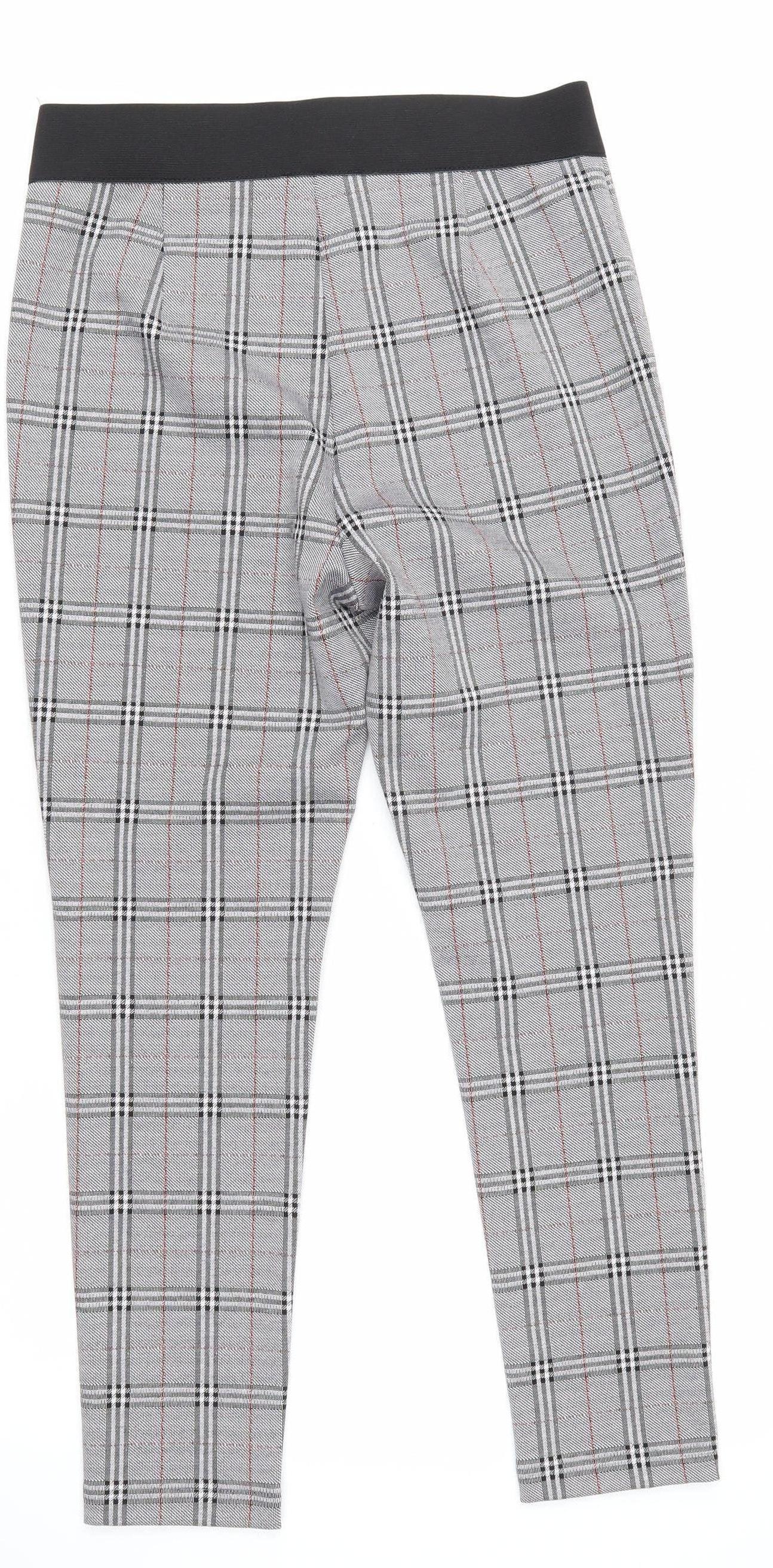 Marks and Spencer Women's Plaid Cropped Trousers, Size 12, Multicoloured