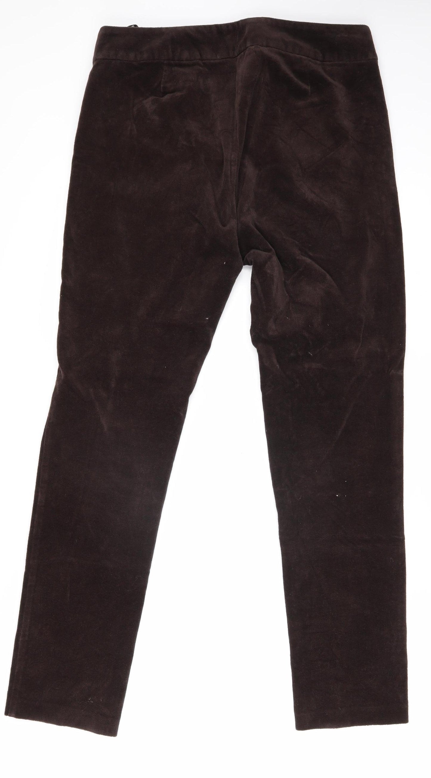 East Women's Brown Velvet Trousers Size 12