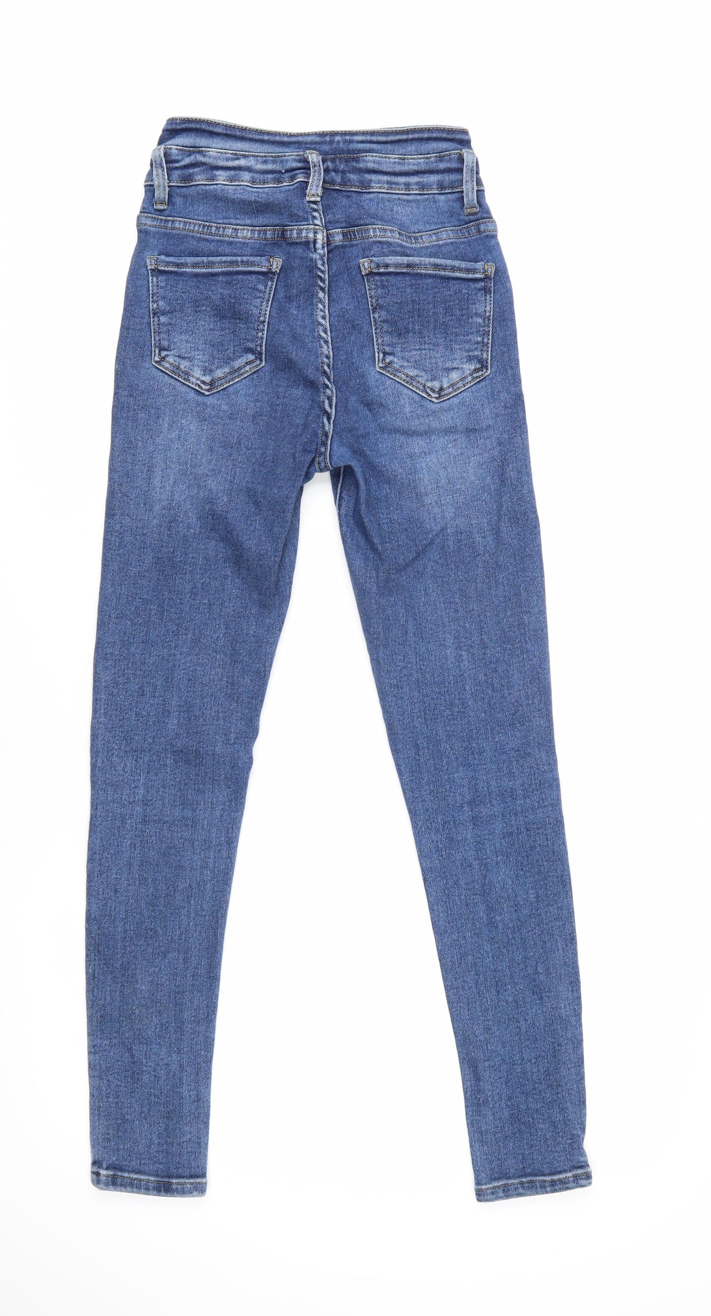 M. SARA Women's Blue XS Skinny High-Rise Jeans