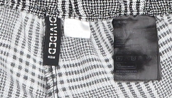 H&M Women's Multicoloured Tapered Plaid Trousers S