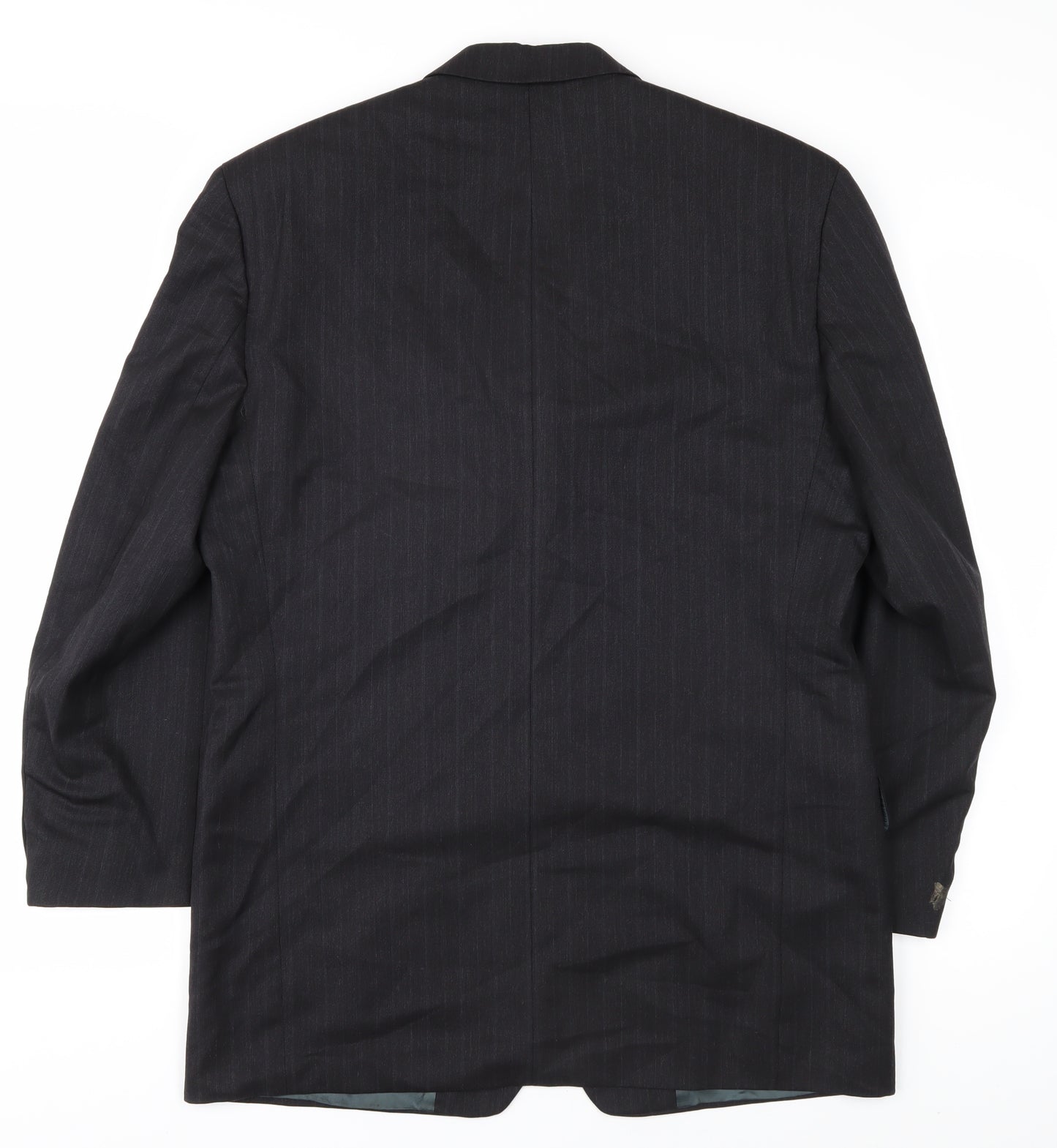 Pierre Cardin Men's Black Striped Wool Blazer Size 40R