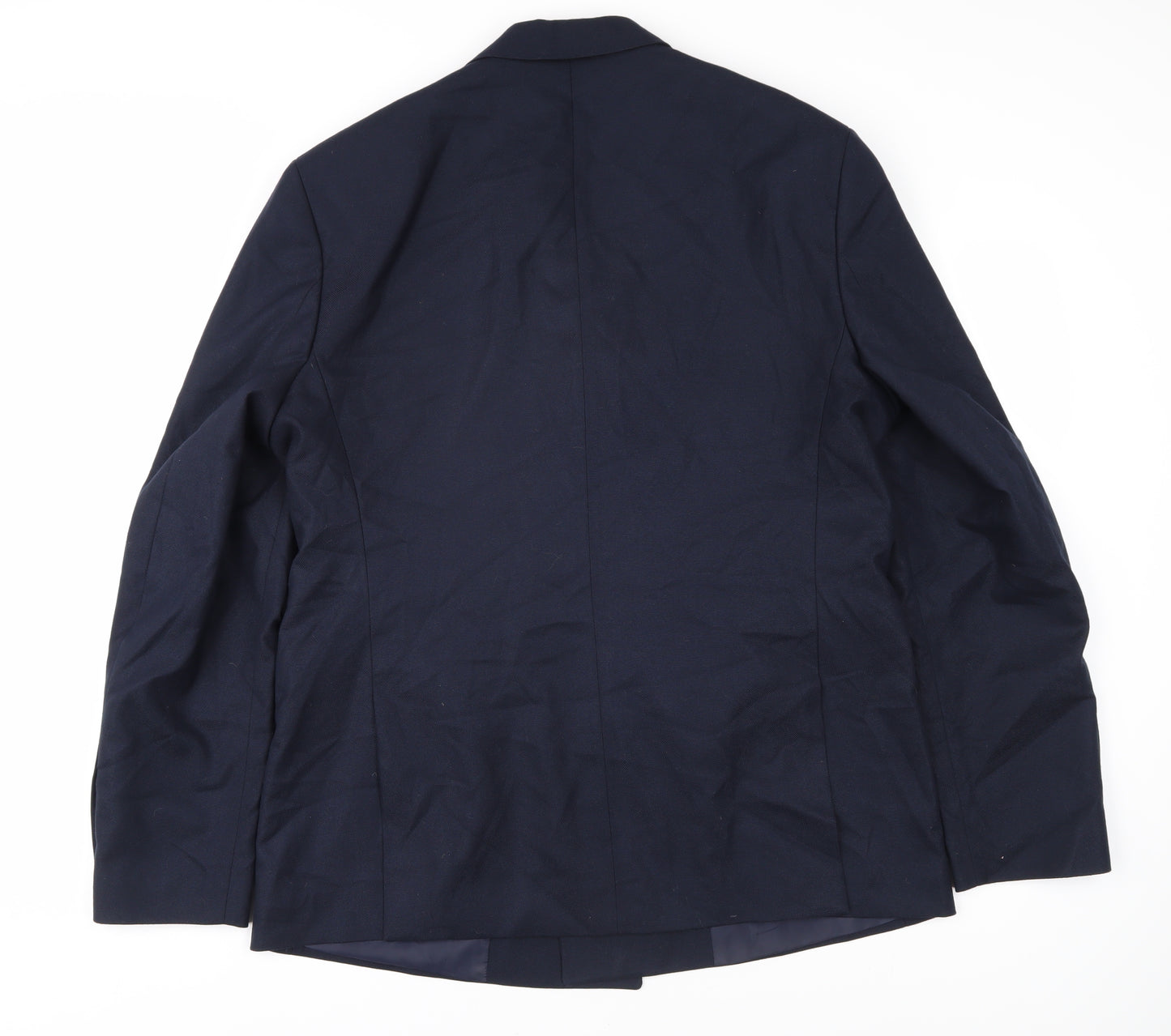 Zara Men's Blue Double-Breasted Blazer 44