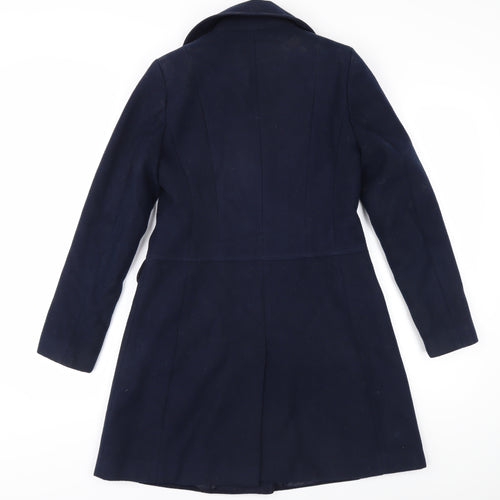 Debenhams Petite Blue Coat, Women's Size 8, Long Sleeve, Zip