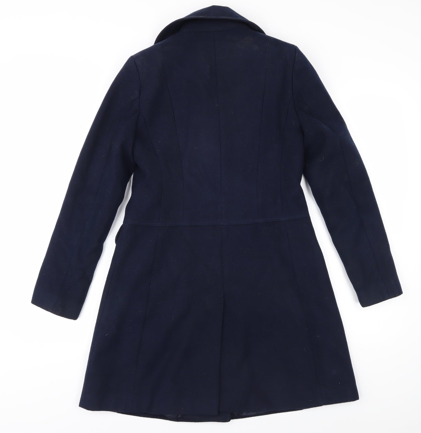 Debenhams Petite Blue Coat, Women's Size 8, Long Sleeve, Zip