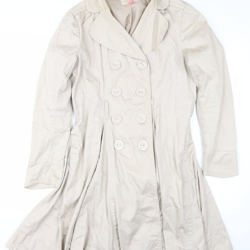 Lipsy Women's Beige Trench Coat, Size 10, Elegant Casual