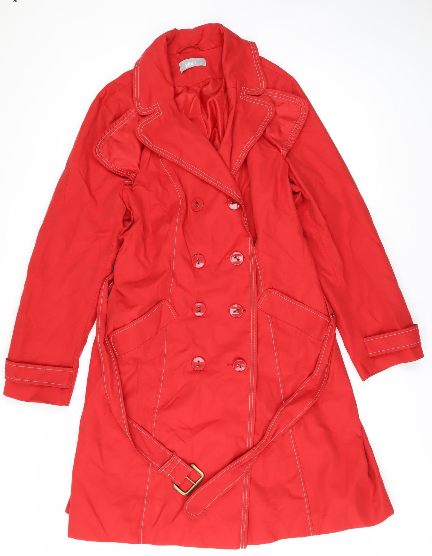 Wallis Women’s Red Trench Coat Size 18