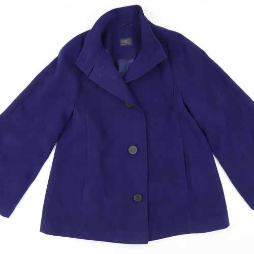 Marks and Spencer Women's Blue Coat Size 10