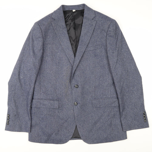 Marks and Spencer Men's Blue Wool Blazer, 40R