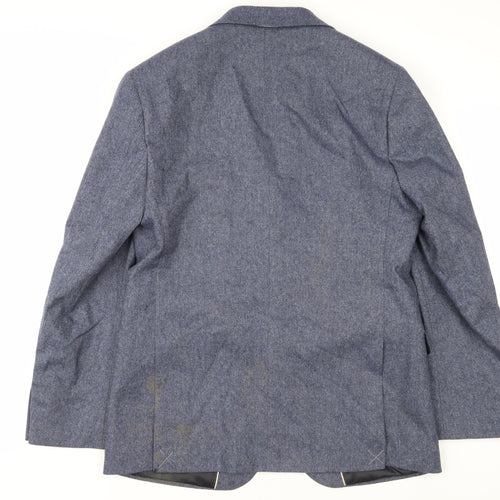 Marks and Spencer Men's Blue Wool Blazer, 40R