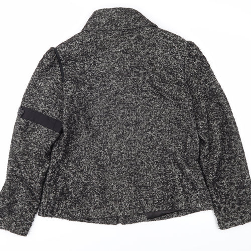 GIVe Women's Black Wool Biker Jacket - Size 5