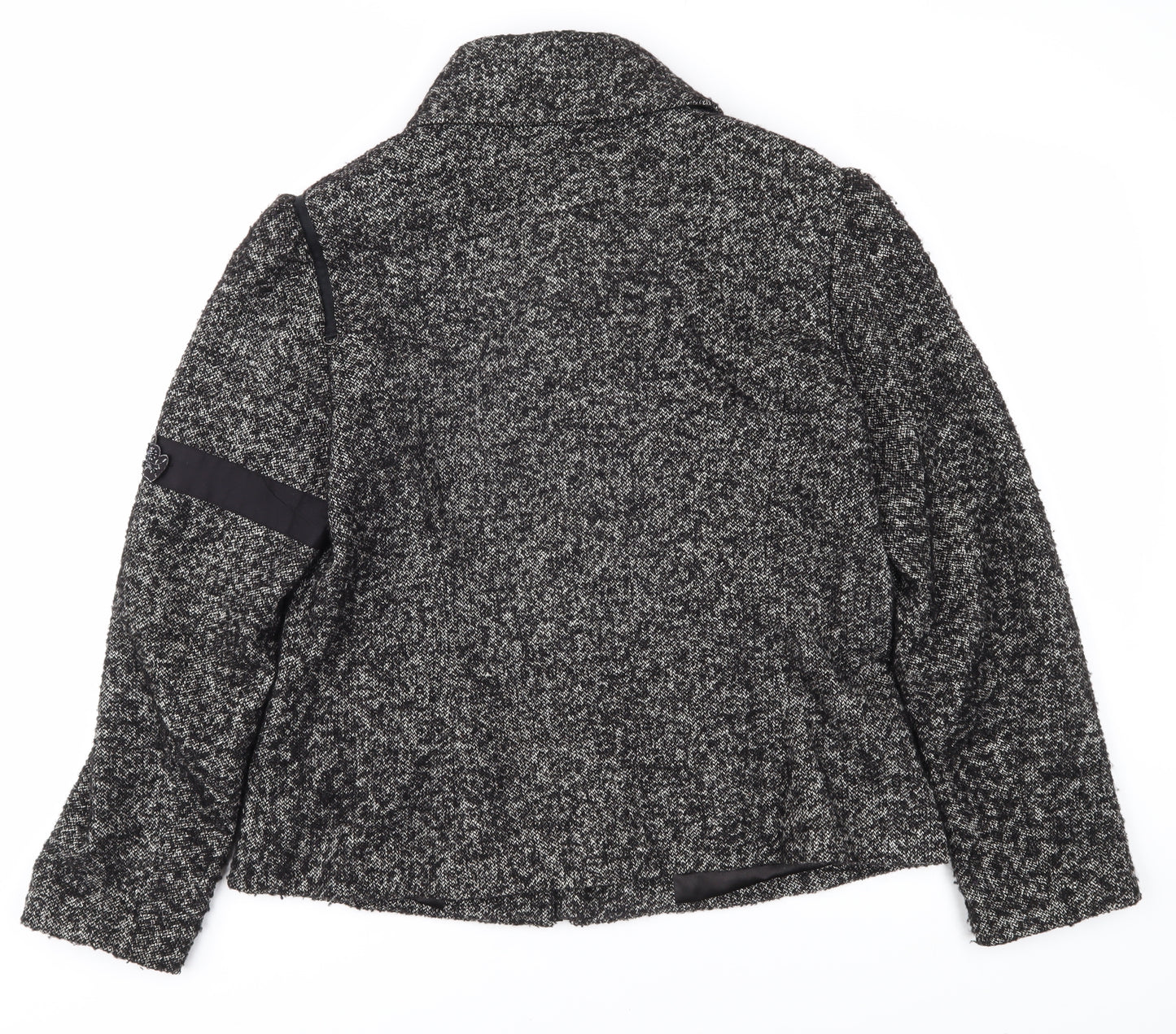 GIVe Women's Black Wool Biker Jacket - Size 5