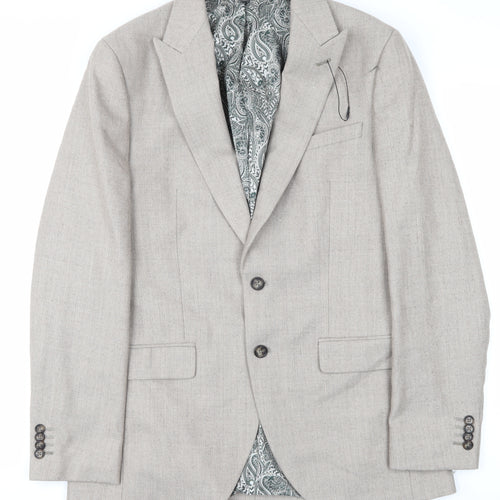 Marks and Spencer Men's Beige Slim Fit Blazer Size 40R