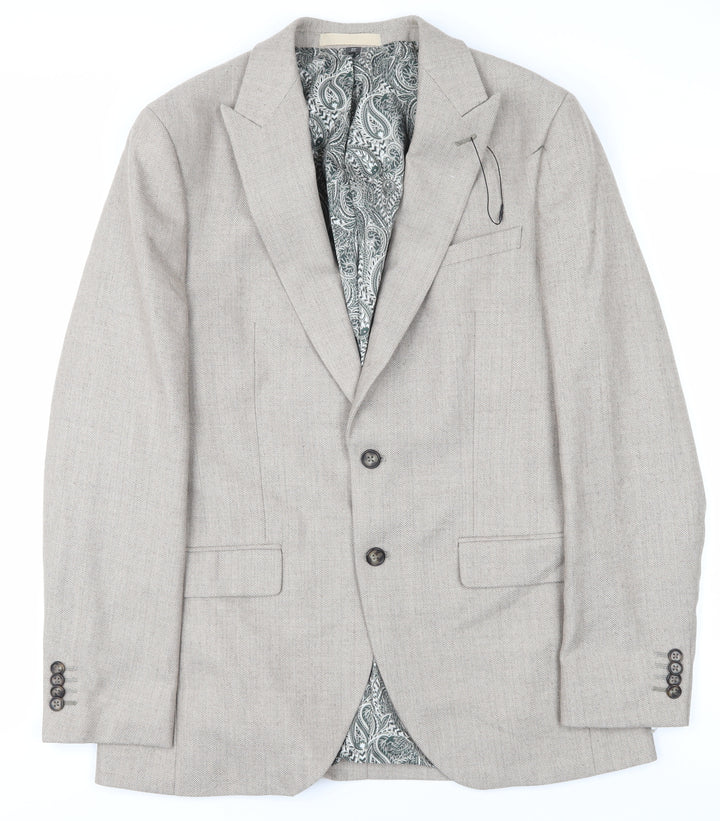 Marks and Spencer Men's Beige Slim Fit Blazer Size 40R
