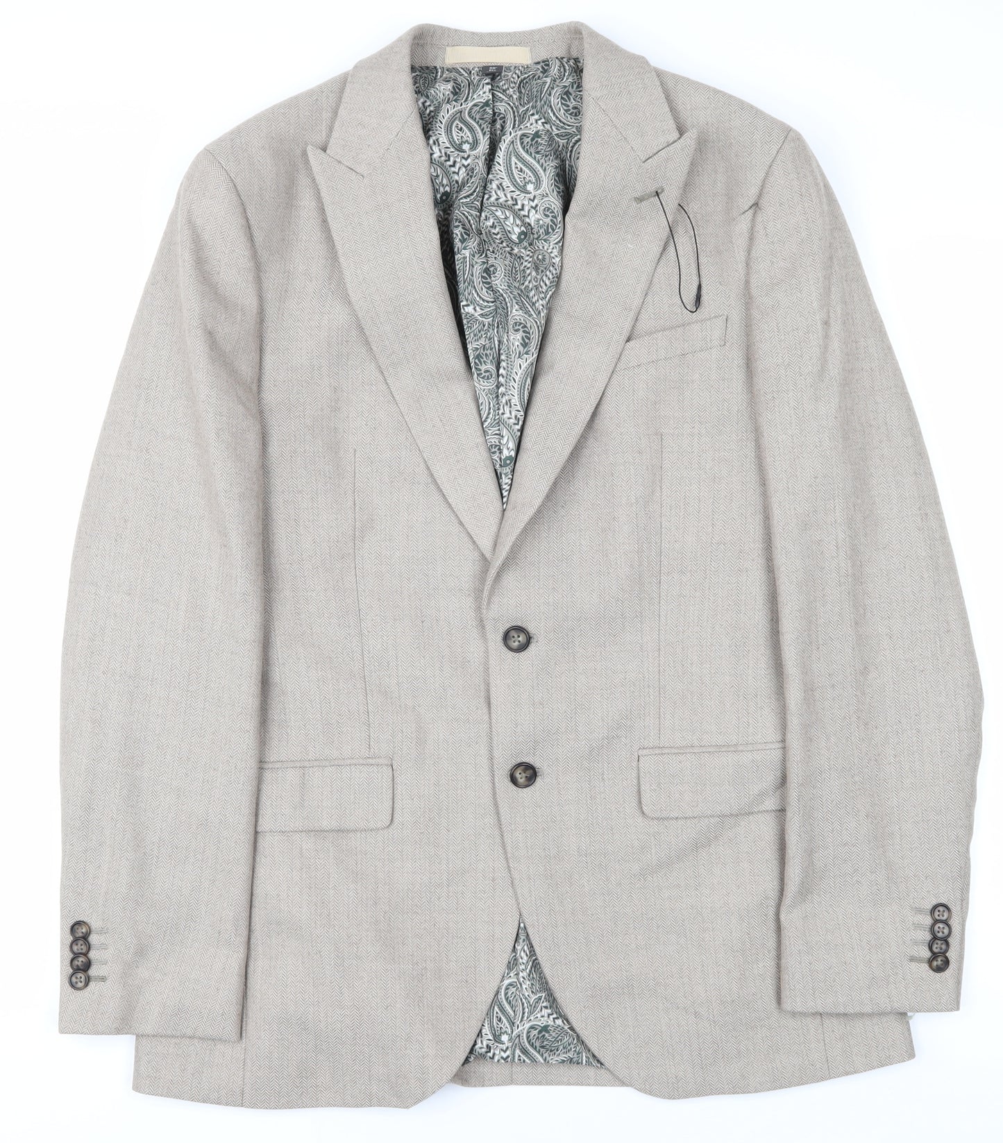 Marks and Spencer Men's Beige Slim Fit Blazer Size 40R