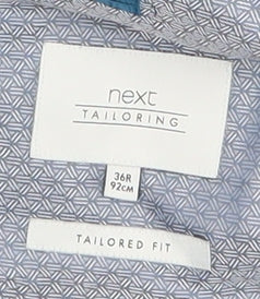 Next Men's Blue Single-Breasted Blazer, Size 36R