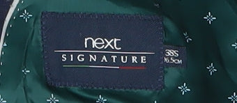 Next Men's Blue Slim Fit Wool Blazer 36S