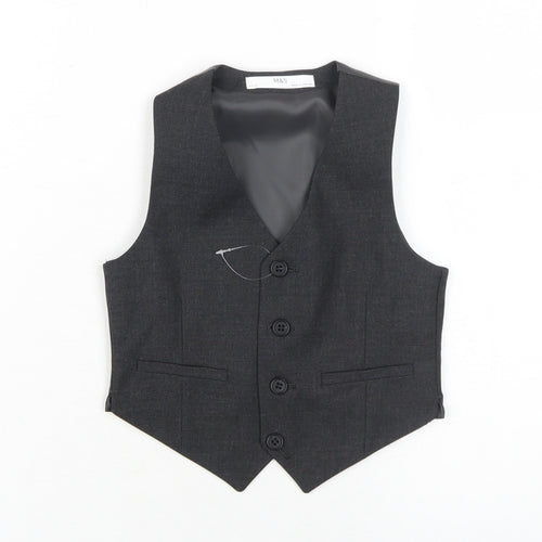 Marks and Spencer Boys Grey Waistcoat, 3-4 Years, Formal