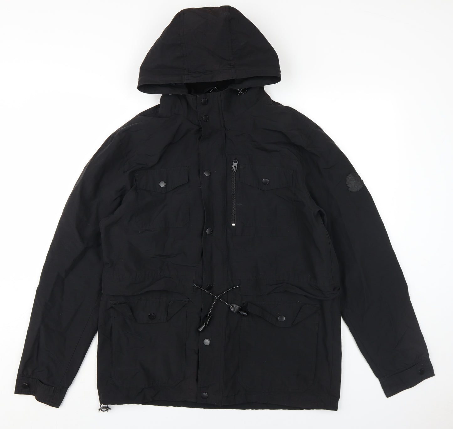 Burton Mens Black Parka Jacket M Hooded Casual