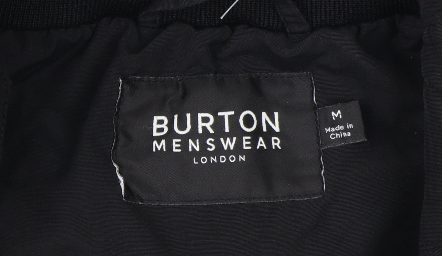 Burton Mens Black Parka Jacket M Hooded Casual