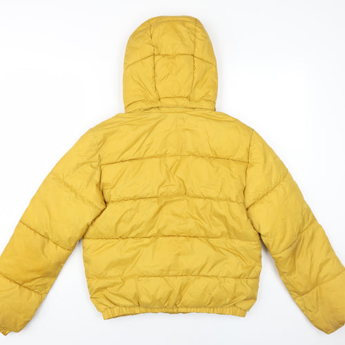 H&M Boys Yellow Puffer Jacket 11-12 Years Winter Hooded