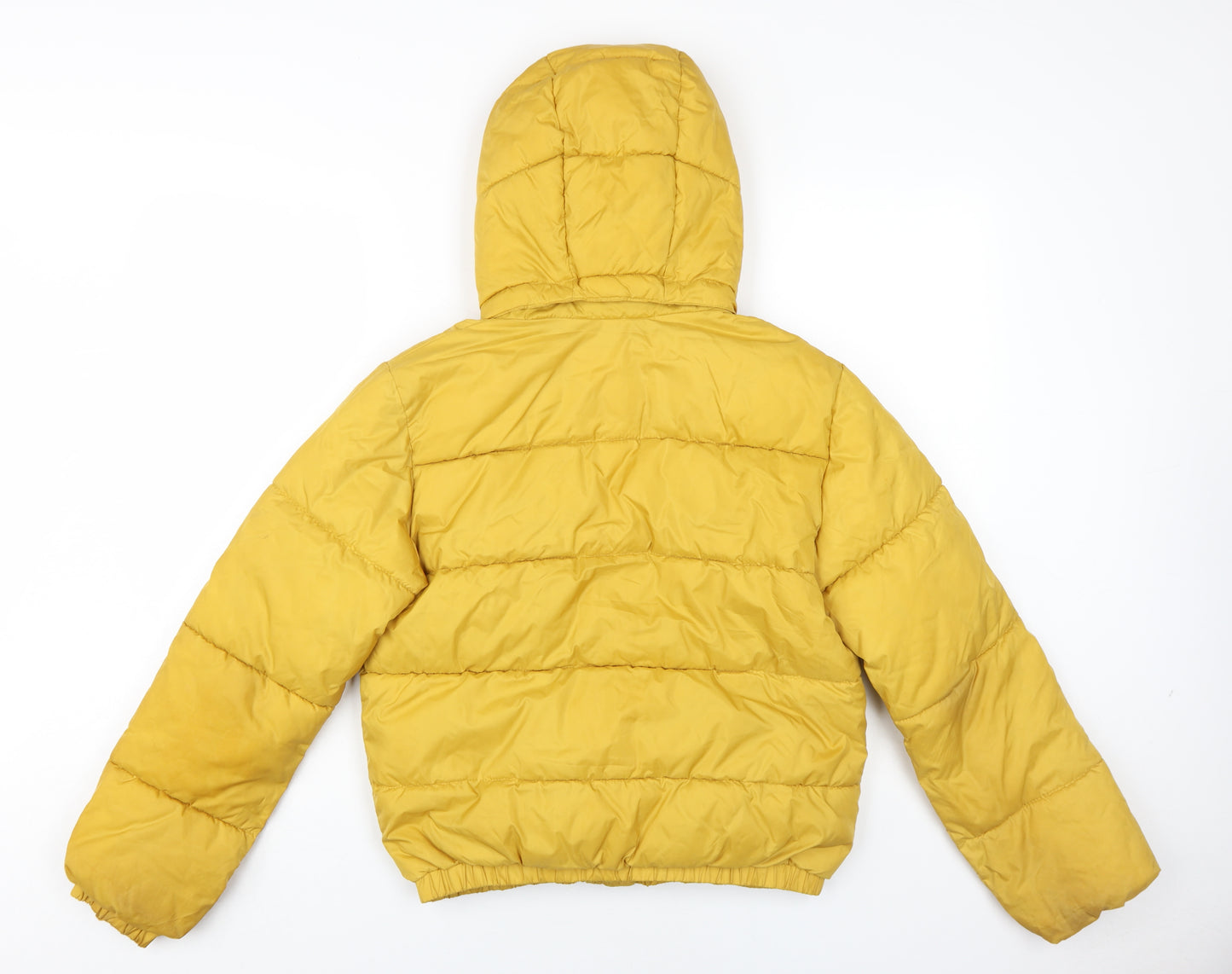 H&M Boys Yellow Puffer Jacket 11-12 Years Winter Hooded